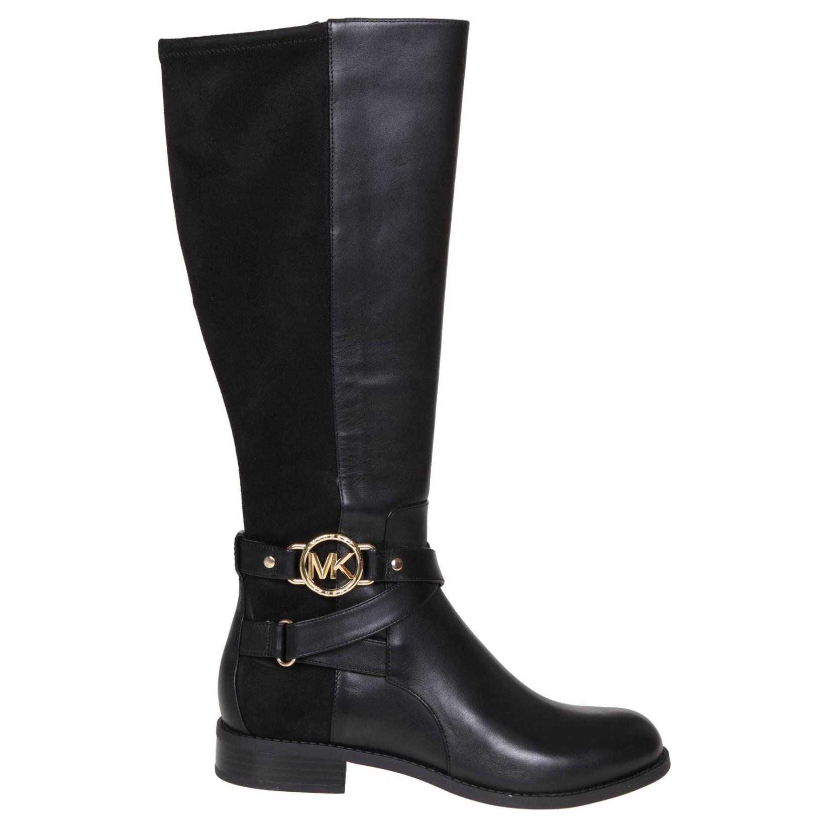 (W) MICHAEL KORS Leather High-Top Black 'Fashion Zip' 圖 2