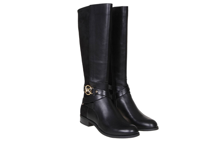 (W) MICHAEL KORS Leather High-Top Black 'Fashion Zip' 圖 4