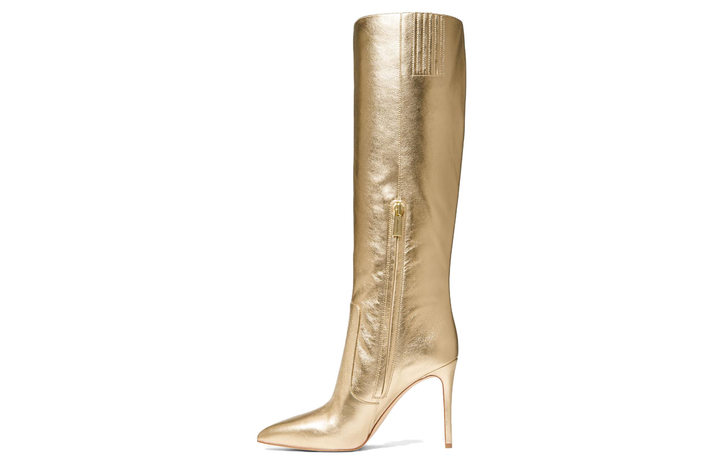 (Women) MICHAEL KORS Leather High-Top Boots 'Elegant Gold' 40H3RUHB5M0705