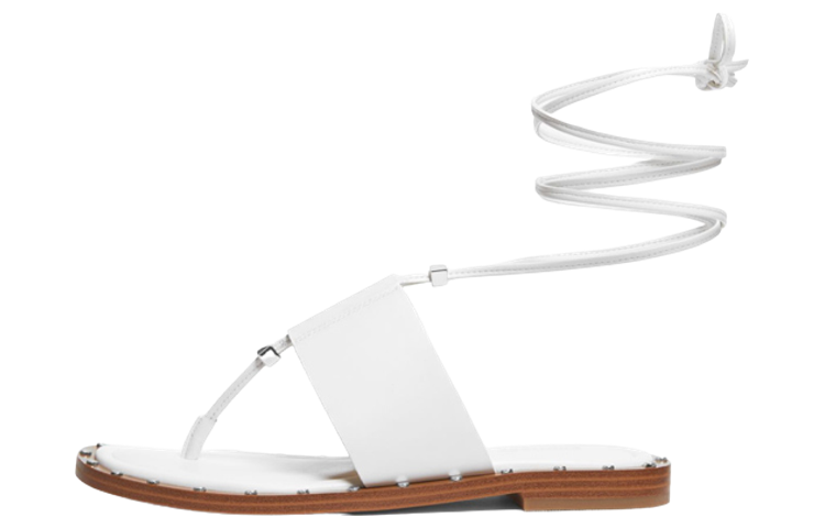 (Women) MICHAEL KORS Leather Lace-up 'Fashion Sandal White' 40S3JGFA2L