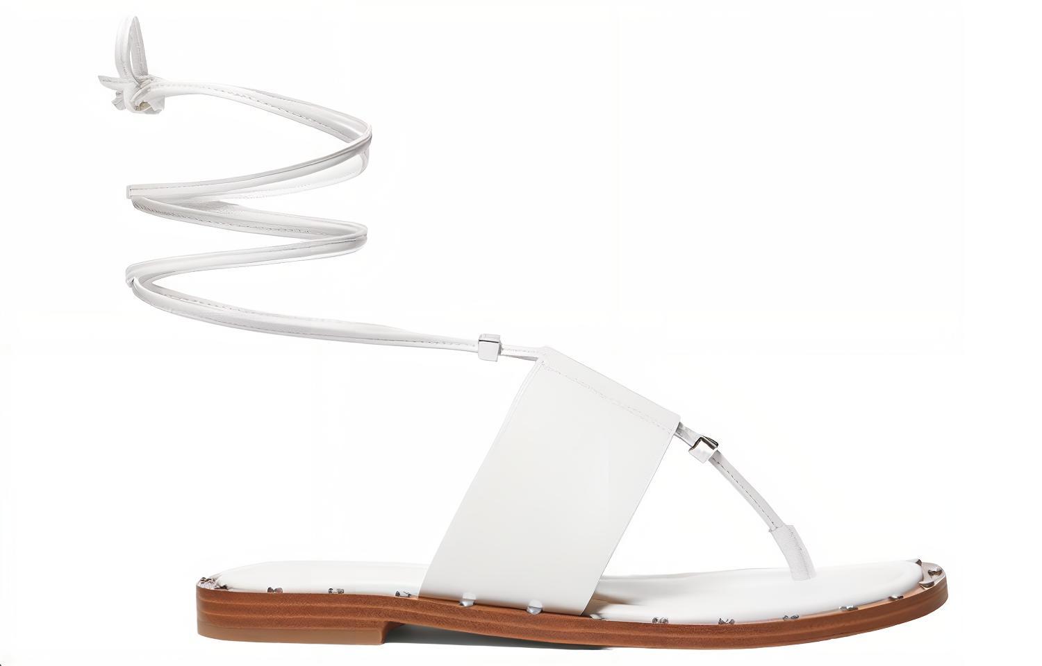 Order (W) MICHAEL KORS Sandal Fesyen Kulit Bertali Putih 40S3JGFA2L