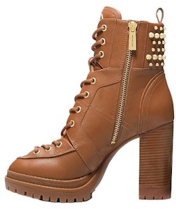 (W) 迈克高仕棕色皮革系带短靴 40F3YVHE8L0230 Buy (W) 迈克高仕棕色皮革系带短靴 40F3YVHE8L0230