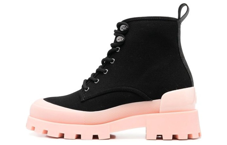 (W) MICHAEL KORS Leather Lace-Up Boots 'Black'