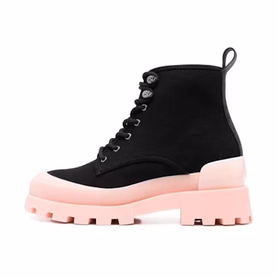 (W) MICHAEL KORS Leather Lace-Up Boots 'Black'