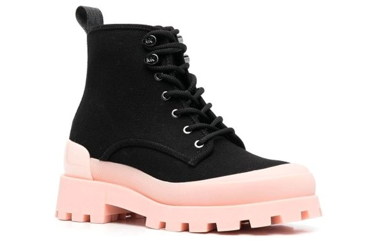 (W) MICHAEL KORS Leather Lace-Up Boots 'Black' 圖 2