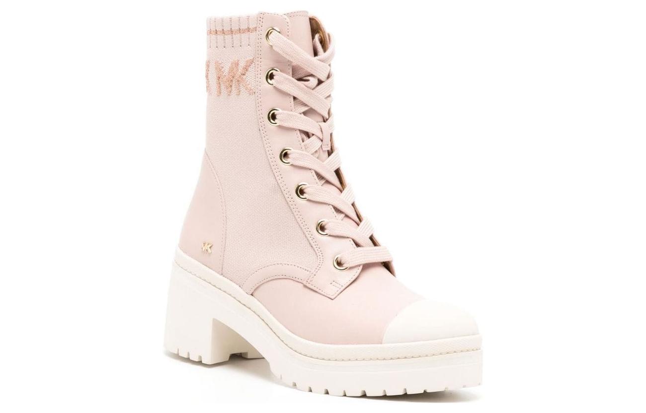 (W) MICHAEL KORS Leather Lace-Up Mid-Top Boots 'Pink Martin' 圖 3