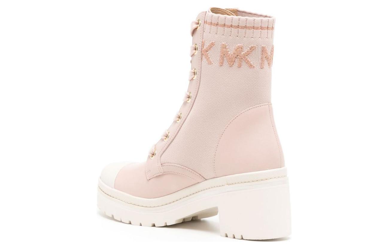 (W) MICHAEL KORS Leather Lace-Up Mid-Top Boots 'Pink Martin' 圖 4