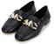 (W) Kasual Kulit Michael Kors Loafers 'Hitam' 40T1IZFP1L-BLACK