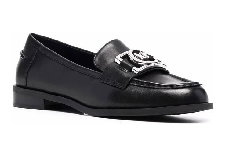 (W) MICHAEL KORS Leather Loafers 'Black Logo' 圖 3