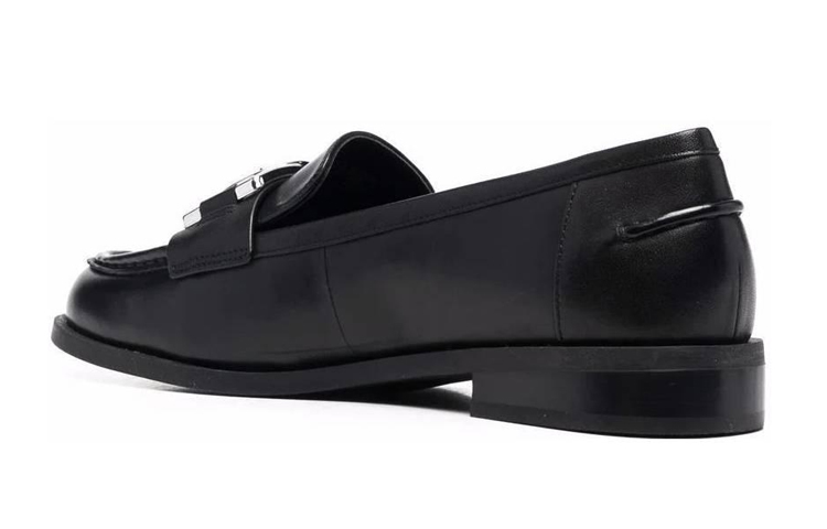 (W) MICHAEL KORS Leather Loafers 'Black Logo' 圖 4