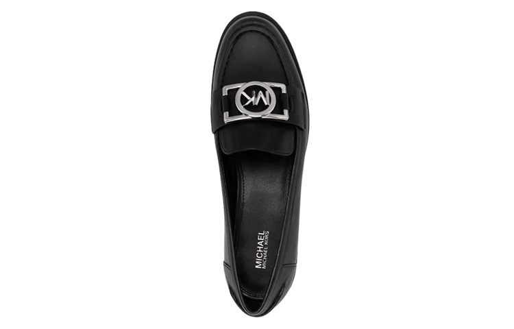 (W) MICHAEL KORS Leather Loafers 'Black Logo' 圖 5