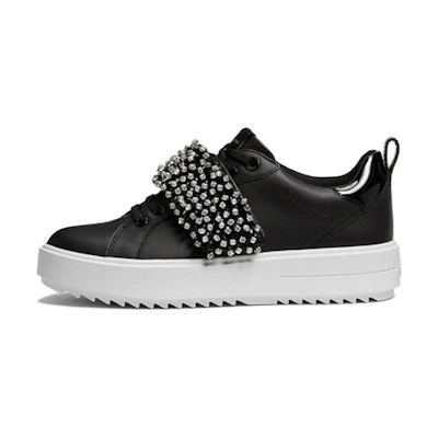 (W) MICHAEL KORS Leather Low-Top 'Fashion Black'