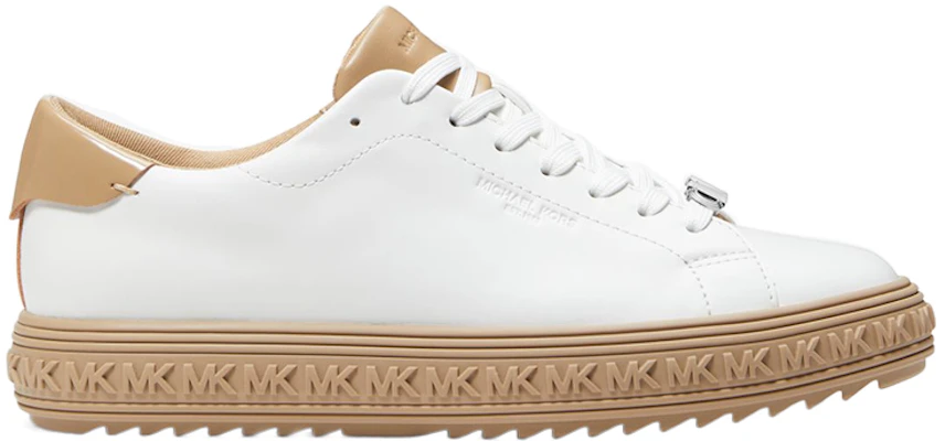 (Women) MICHAEL KORS Leather Low-Top 'White Brown' 43R3GVFS1L0251 Order (Women) MICHAEL KORS Leather Low-Top 'White Brown' 43R3GVFS1L0251