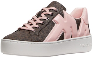 (Women) MICHAEL KORS Leather Low-Top Lace-Up 'Pink Brown' 49R2POFS3B648 (Women) MICHAEL KORS Leather Low-Top Lace-Up 'Pink Brown' 49R2POFS3B648