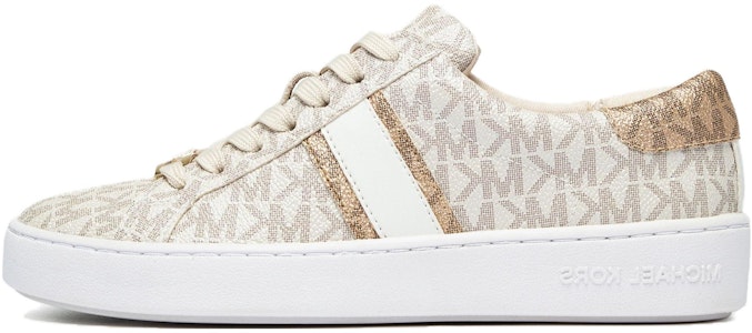 MICHAEL KORS 麥克高仕 皮革 圓頭綁帶 防滑 低幫 板鞋 女款 香草白 Buy MICHAEL KORS 麥克高仕 皮革 圓頭綁帶 防滑 低幫 板鞋 女款 香草白