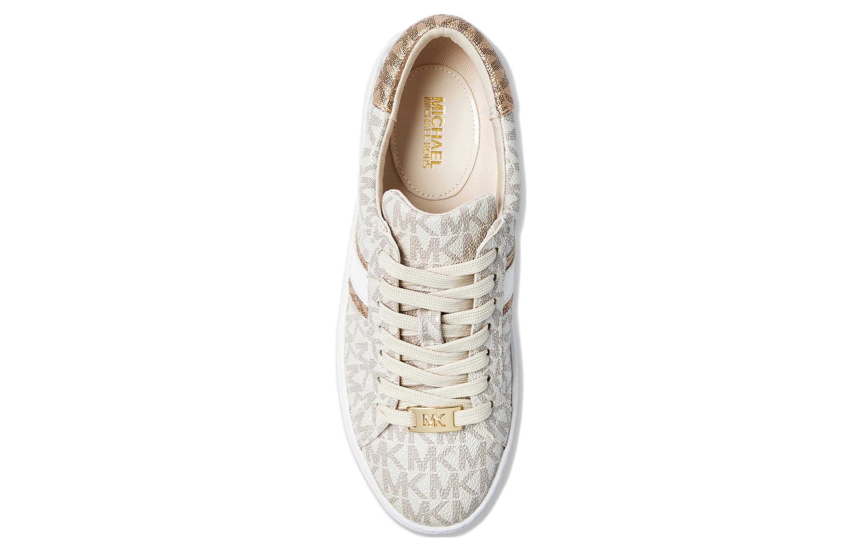 Lookbook (Women) MICHAEL KORS Leather Low-Top Lace-Up 'Vanilla White' 43F3IRFS2B170