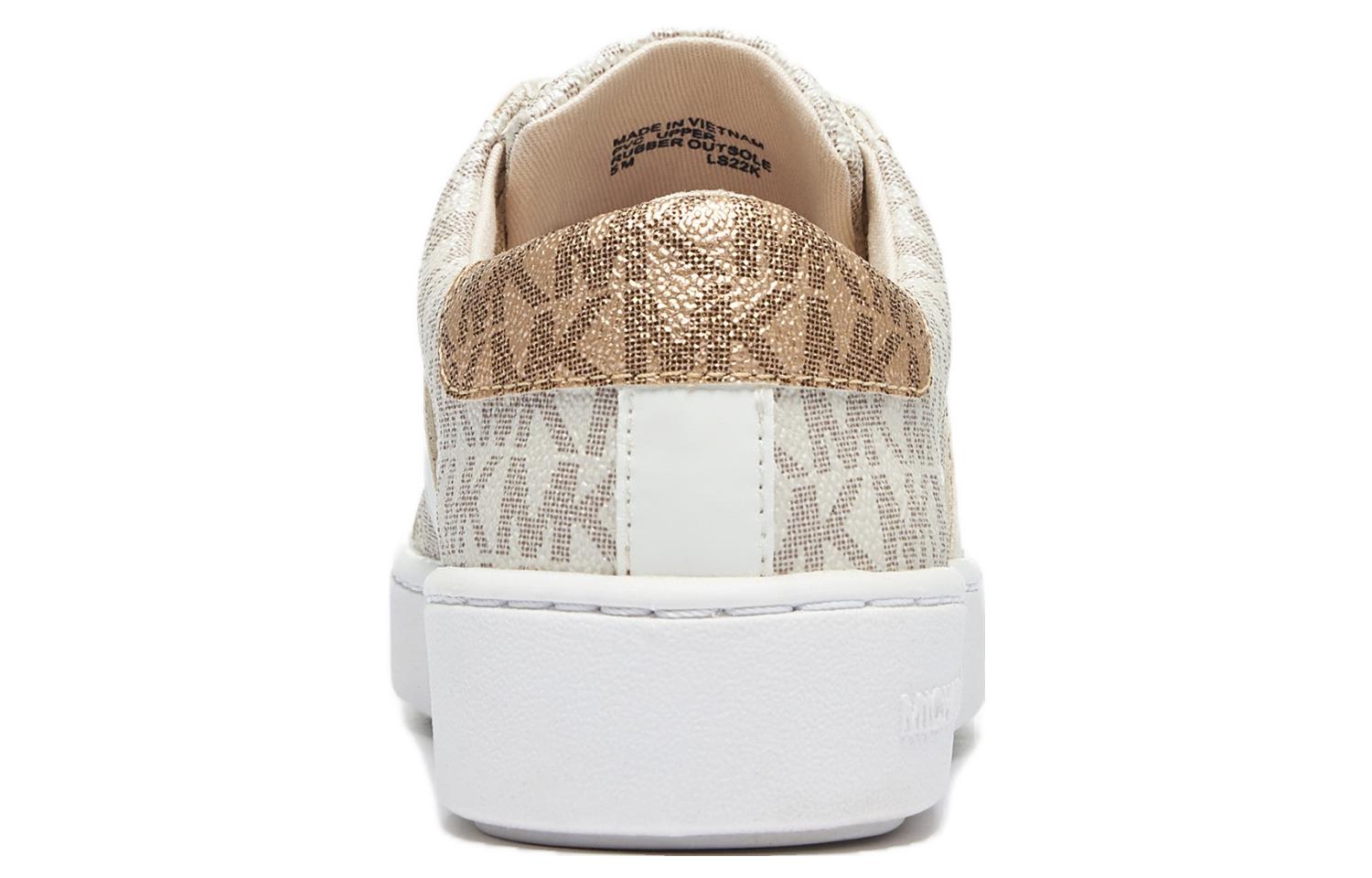Shop (Women) MICHAEL KORS Leather Low-Top Lace-Up 'Vanilla White' 43F3IRFS2B170