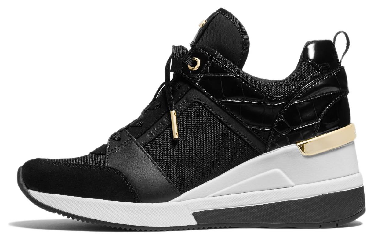 (W) MICHAEL KORS Leather Low-Top Sneaker 'Black Lace-Up'