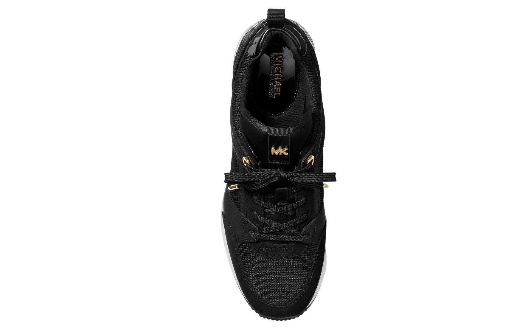 (W) MICHAEL KORS Leather Low-Top Sneaker 'Black Lace-Up' 圖 3