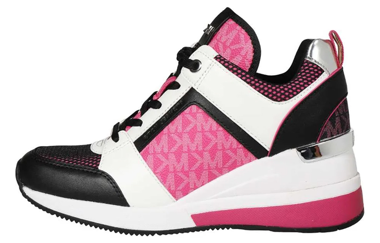 (W) MICHAEL KORS Leather Low-Top 'Patchwork White Pink Black'