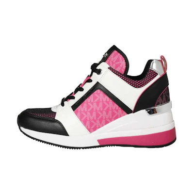 (W) MICHAEL KORS Leather Low-Top 'Patchwork White Pink Black'