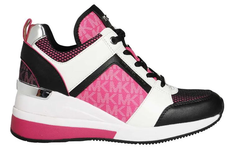 (W) MICHAEL KORS Leather Low-Top 'Patchwork White Pink Black' 圖 2