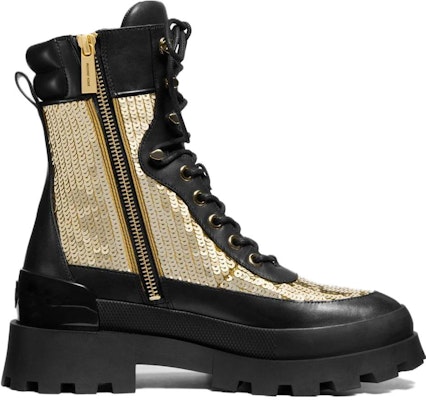 (Women) MICHAEL KORS Leather Mid-Calf Martin Boots 'Black Gold' 40H3RWFE6D0710 Order (Women) MICHAEL KORS Leather Mid-Calf Martin Boots 'Black Gold' 40H3RWFE6D0710