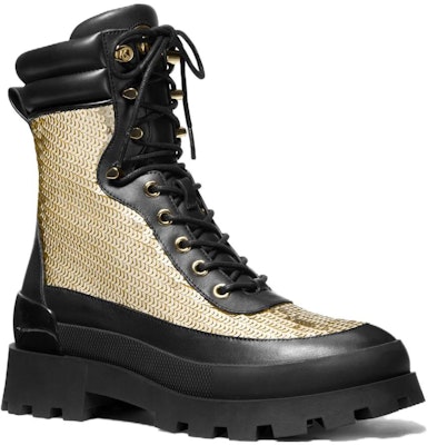 (Women) MICHAEL KORS Leather Mid-Calf Martin Boots 'Black Gold' 40H3RWFE6D0710 Lookbook (Women) MICHAEL KORS Leather Mid-Calf Martin Boots 'Black Gold' 40H3RWFE6D0710