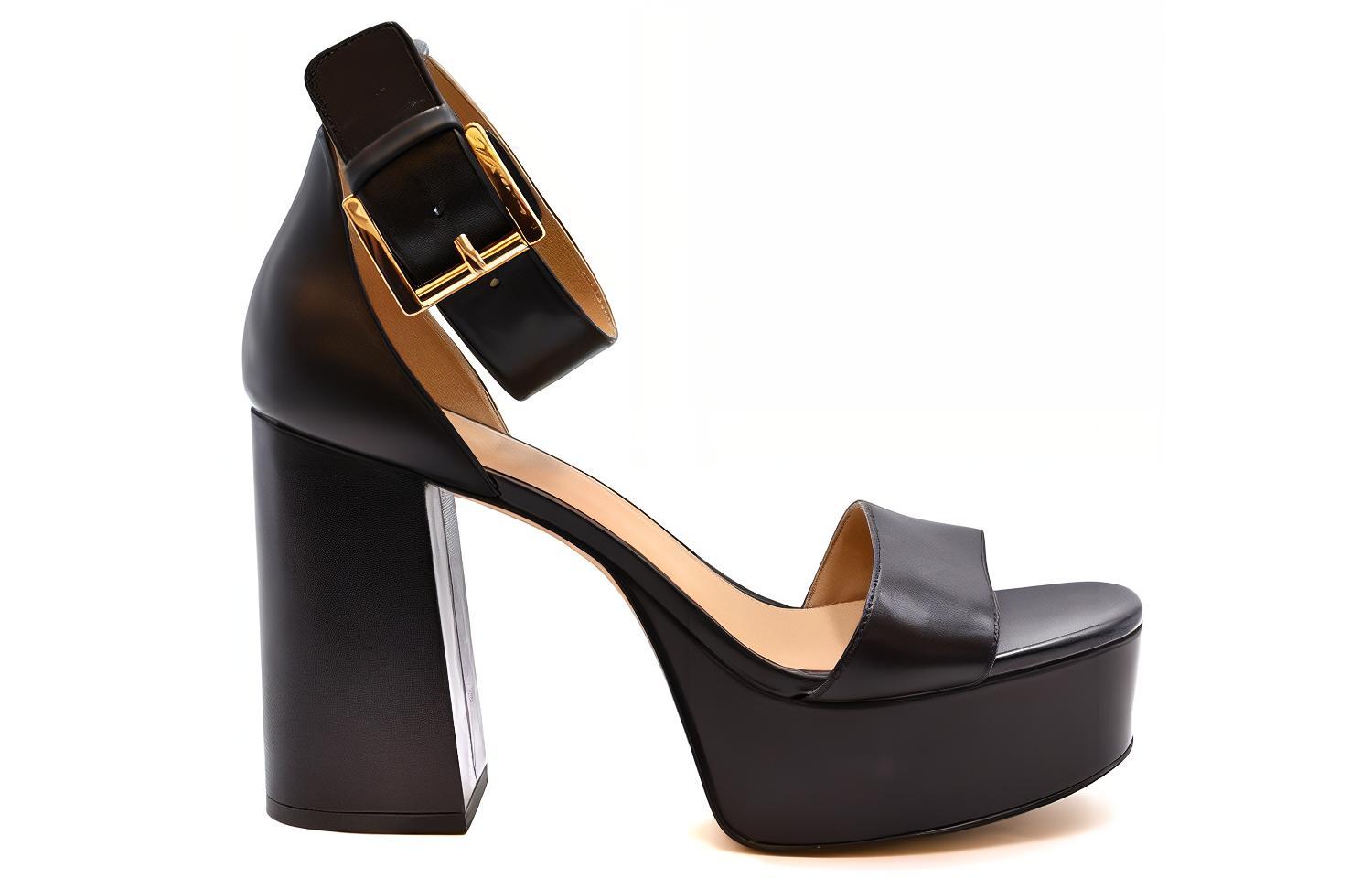 Order (W) MICHAEL KORS Leren Open-Teen Buckle Mule ''Zwart'' 40F2TRMS1L001