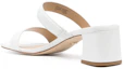 Shop (Women) MICHAEL KORS Leather Open-Toe Chunky Heeled Slide 'White' 40S3JLMS1L085