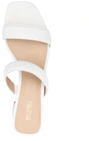 Purchase MICHAEL KORS 皮革露趾粗跟時尚涼拖 5.5cm 女款 白色