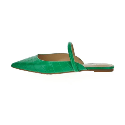 (W) MICHAEL KORS Leather Open-Toe Fashion Slide 'Green'