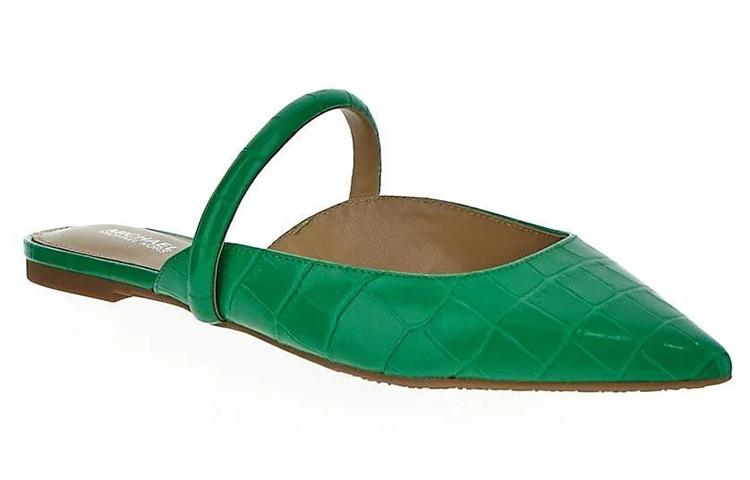 (W) MICHAEL KORS Leather Open-Toe Fashion Slide 'Green' 圖 3