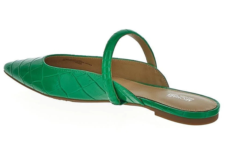 (W) MICHAEL KORS Leather Open-Toe Fashion Slide 'Green' 圖 4