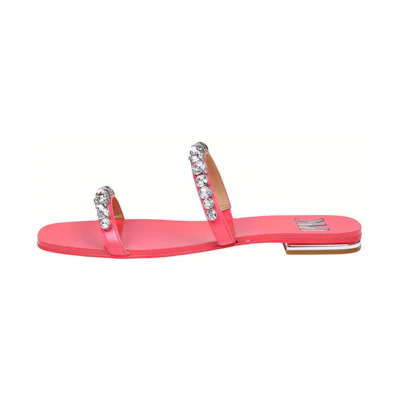 (W) MICHAEL KORS Leather Open-Toe Slide 'Fashion Pink'