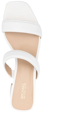 (W) MICHAEL KORS Sandalia de tacón grueso y punta abierta en piel 'Blanco' 40S3JLMS1L085 Shop (W) MICHAEL KORS Sandalia de tacón grueso y punta abierta en piel 'Blanco' 40S3JLMS1L085