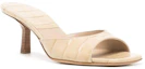 Order (Women) MICHAEL KORS Leather Peep-Toe Slide 'Beige' 46S3ARMP6C