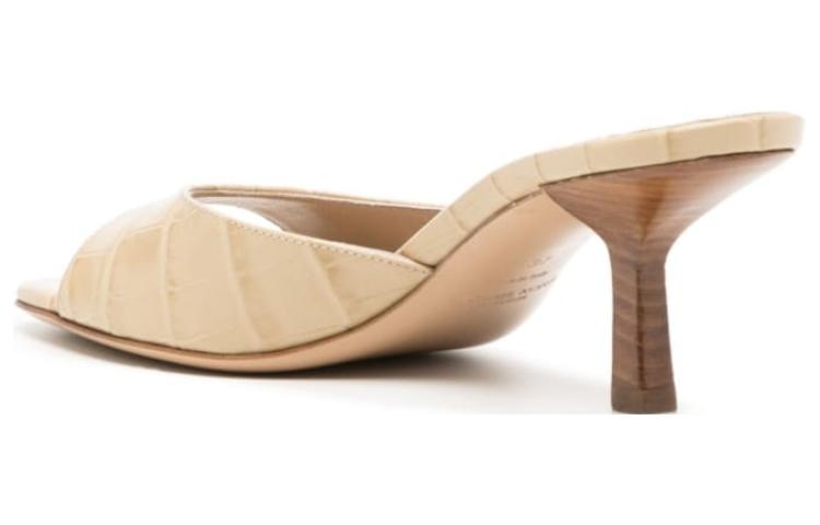 Lookbook (Women) MICHAEL KORS Leather Peep-Toe Slide 'Beige' 46S3ARMP6C