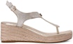 Order (Women) MICHAEL KORS Leather Platform Sandal 'Silver' 40T0LAMS1M740
