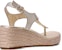(Women) MICHAEL KORS Leather Platform Sandal 'Silver' 40T0LAMS1M740
