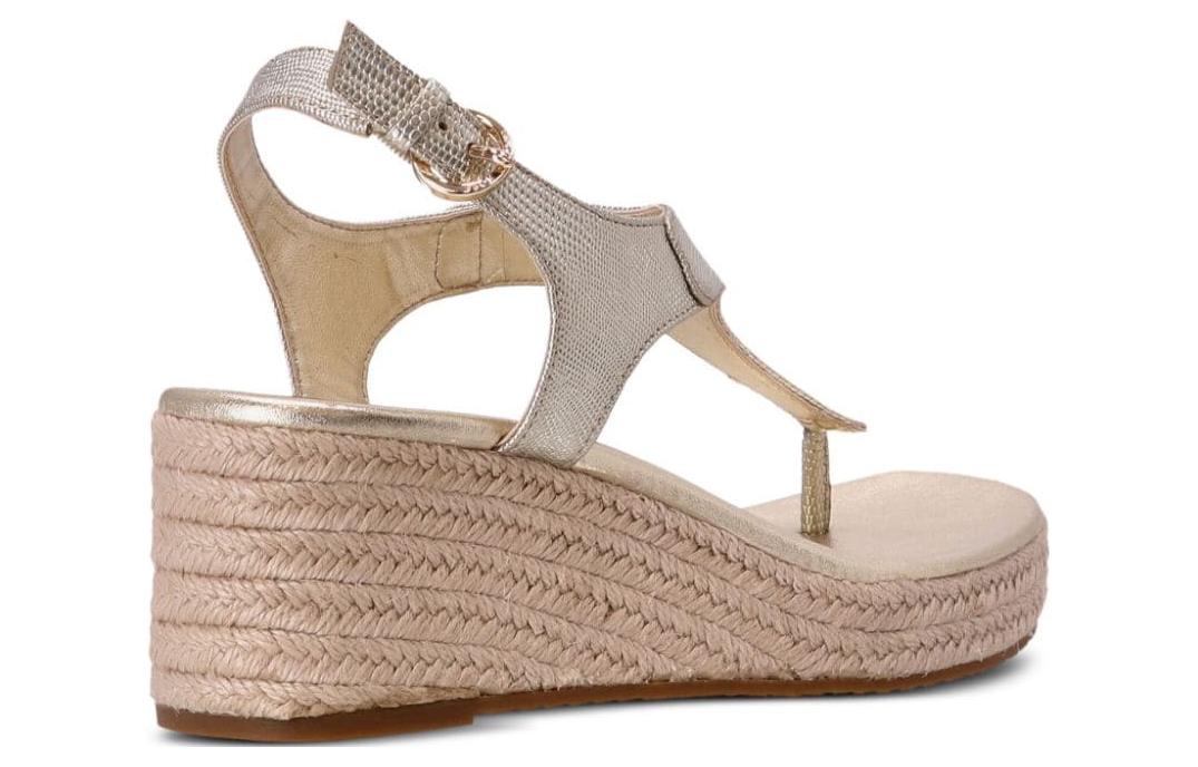 Shop (W) Sandal Michael Kors Platform Kulit 'Silver' 40T0LAMS1M740