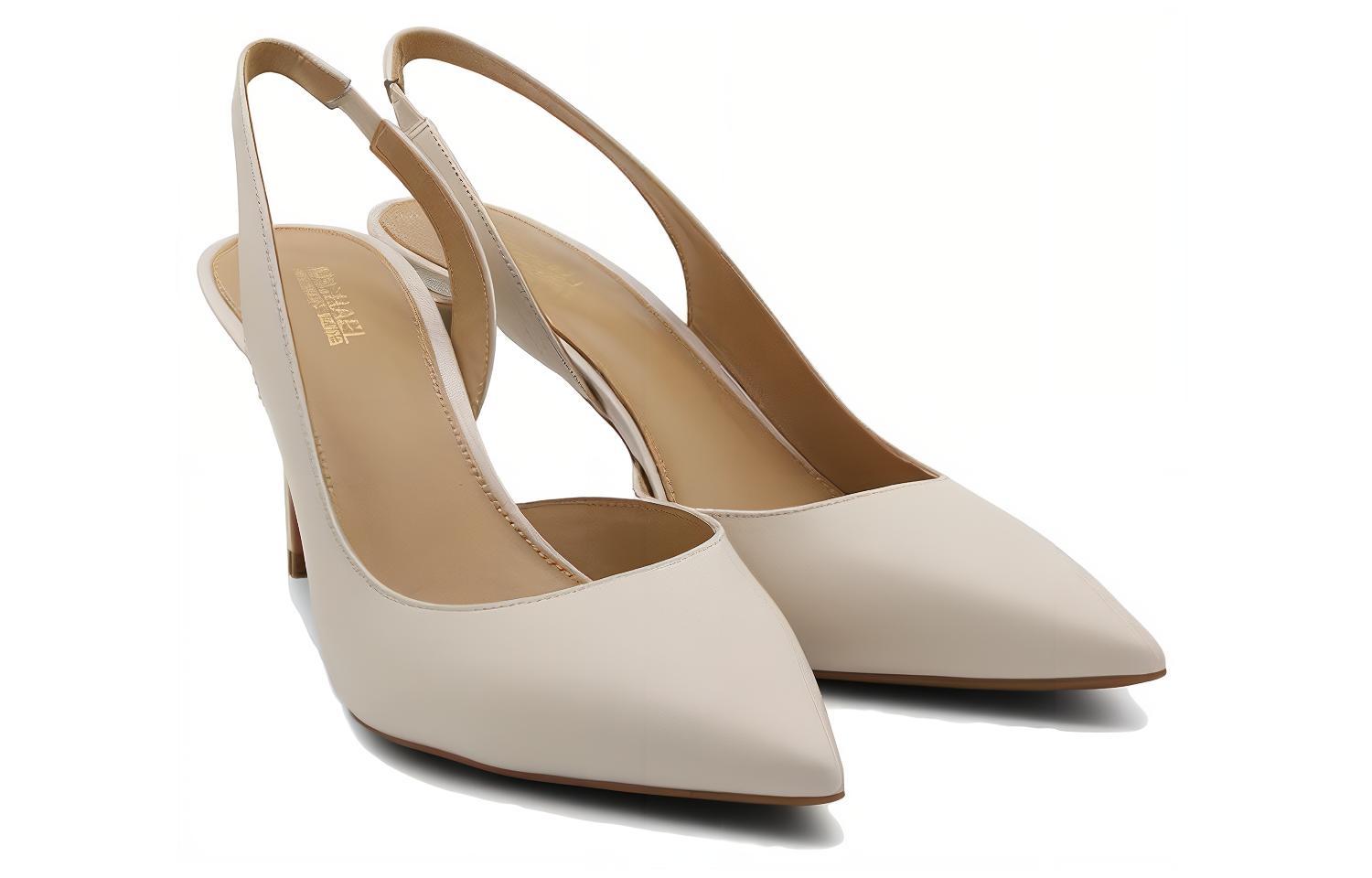 Lookbook (W) MICHAEL KORS Sepatu Stiletto Kulit Ujung Lancip 'Abu-abu' 40R4HNMP1L289