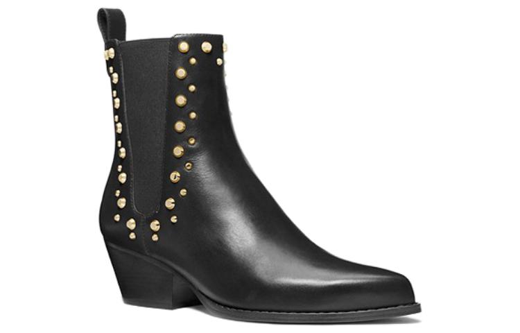 (W) MICHAEL KORS Leather Pointed Toe Chelsea Boots 'Black CMFT Temperament' 圖 2