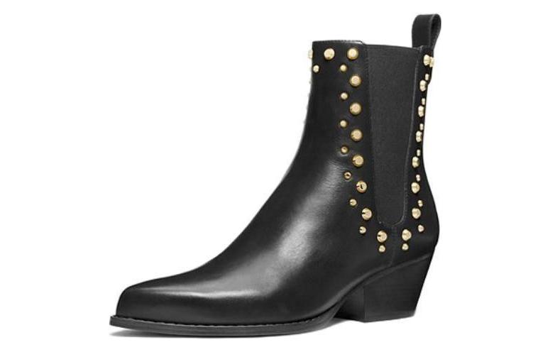 (W) MICHAEL KORS Leather Pointed Toe Chelsea Boots 'Black CMFT Temperament' 圖 3