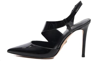 (Women) MICHAEL KORS Leather Pointed Toe Slip-On Stiletto 'Black' 40T1JUHG1A001 (Women) MICHAEL KORS Leather Pointed Toe Slip-On Stiletto 'Black' 40T1JUHG1A001