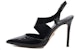 (W) MICHAEL KORS Kulit Tumit Tinggi Slip-On Runcing 'Hitam' 40T1JUHG1A001