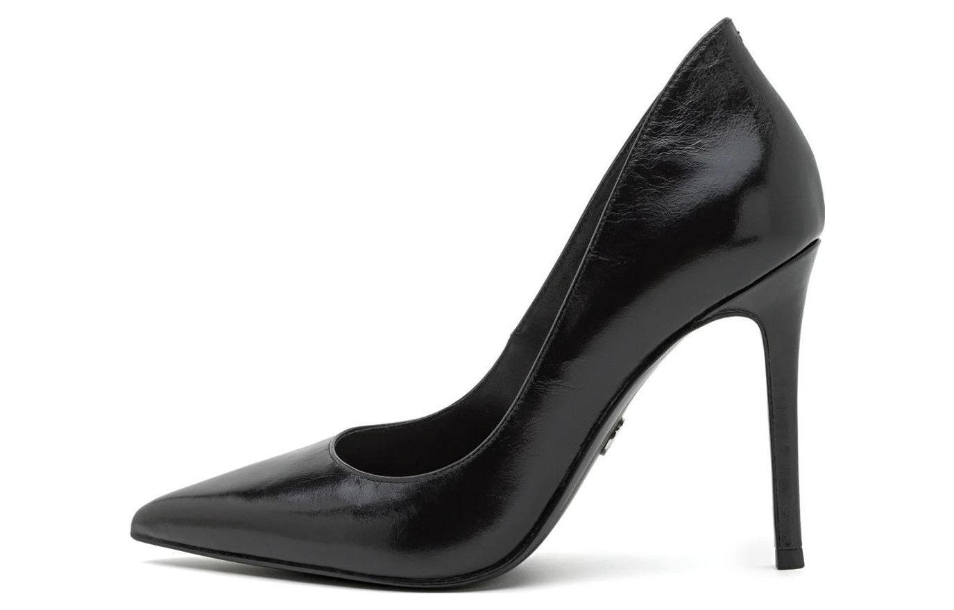 (Women) MICHAEL KORS Leather Pointed Toe Slip-On Stiletto 'Black' 40F3KEHP1L001