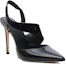 Lookbook (W) MICHAEL KORS Kulit Tumit Tinggi Slip-On Runcing 'Hitam' 40T1JUHG1A001