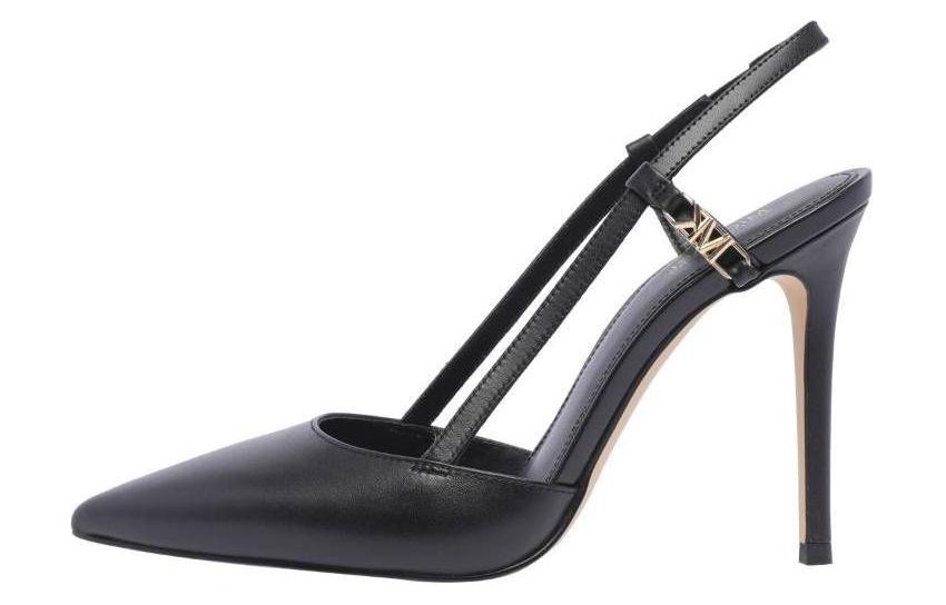 (W) MICHAEL KORS Leather Pointed Toe Stiletto 'Black'