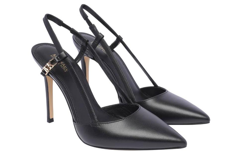 (W) MICHAEL KORS Leather Pointed Toe Stiletto 'Black' 圖 3